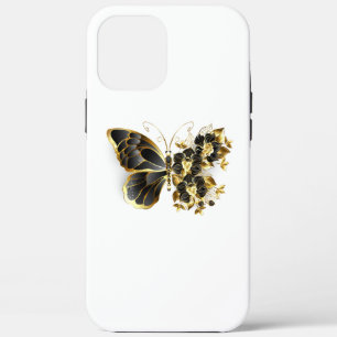 Gold Flower Butterfly met Black Orchid Case-Mate iPhone Case
