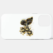 Gold Flower Butterfly met Black Orchid Case-Mate iPhone Case (Achterkant (horizontaal))