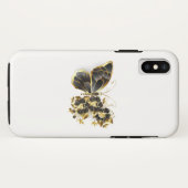 Gold Flower Butterfly met Black Orchid Case-Mate iPhone Case (Achterkant (horizontaal))