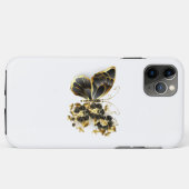 Gold Flower Butterfly met Black Orchid Case-Mate iPhone Case (Achterkant (horizontaal))