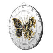 Gold Flower Butterfly met Black Orchid Dartbord (Voorkant Rechts)