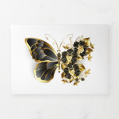 Gold Flower Butterfly met Black Orchid Drieluik Programma (Cover)