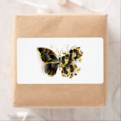 Gold Flower Butterfly met Black Orchid Etiket (Insitu)
