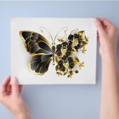 Gold Flower Butterfly met Black Orchid Flyer (Hand)