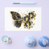 Gold Flower Butterfly met Black Orchid Flyer (Enkel)
