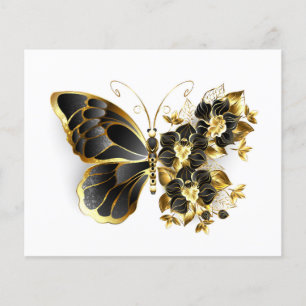 Gold Flower Butterfly met Black Orchid Flyer