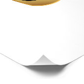 Gold Flower Butterfly met Black Orchid Foto Afdruk (Hoek)