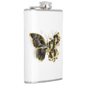 Gold Flower Butterfly met Black Orchid Heupfles (Rechts)
