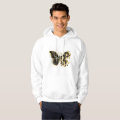 Gold Flower Butterfly met Black Orchid Hoodie (Voorkant volledig)