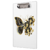 Gold Flower Butterfly met Black Orchid Klembord (Links)