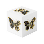 Gold Flower Butterfly met Black Orchid Kubus (Achter hoekig)