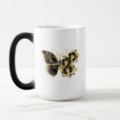 Gold Flower Butterfly met Black Orchid Magische Mok (Links)