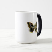 Gold Flower Butterfly met Black Orchid Magische Mok (Voorkant rechts)