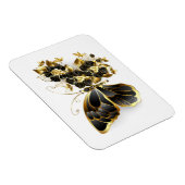 Gold Flower Butterfly met Black Orchid Magneet (Rechterzijde)