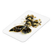 Gold Flower Butterfly met Black Orchid Magneet (Linkerzijde)