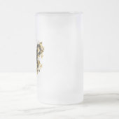 Gold Flower Butterfly met Black Orchid Matglas Bierpul (Center)