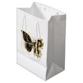 Gold Flower Butterfly met Black Orchid Medium Cadeauzakje (Voorkant Gekanteld)