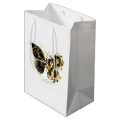 Gold Flower Butterfly met Black Orchid Medium Cadeauzakje (Achterkant Gekanteld)