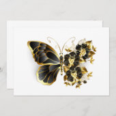 Gold Flower Butterfly met Black Orchid Menu (Voorkant / Achterkant)