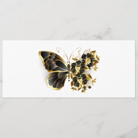 Gold Flower Butterfly met Black Orchid Menu (Voorkant)