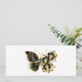 Gold Flower Butterfly met Black Orchid Menu (Staand voorkant)