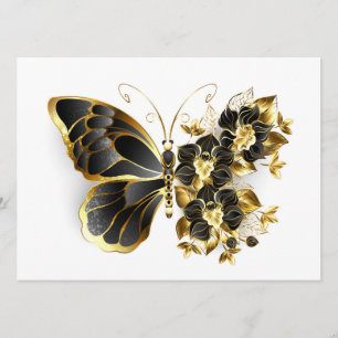 Gold Flower Butterfly met Black Orchid Menu