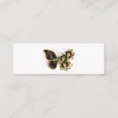 Gold Flower Butterfly met Black Orchid Mini Visitekaartje (Voorkant)