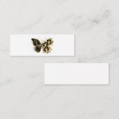 Gold Flower Butterfly met Black Orchid Mini Visitekaartje (Voorkant / Achterkant)