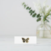 Gold Flower Butterfly met Black Orchid Mini Visitekaartje (Staand voorkant)