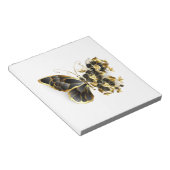 Gold Flower Butterfly met Black Orchid Notitieblok (Schuin)