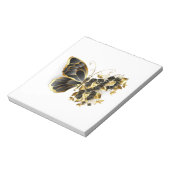 Gold Flower Butterfly met Black Orchid Notitieblok (Linkerzijde)