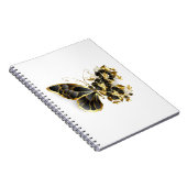 Gold Flower Butterfly met Black Orchid Notitieboek (Rechterzijde)