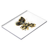 Gold Flower Butterfly met Black Orchid Notitieboek (Linkerzijde)
