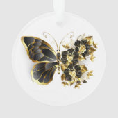 Gold Flower Butterfly met Black Orchid Ornament (achterkant)