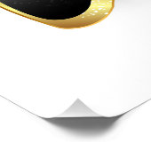 Gold Flower Butterfly met Black Orchid Perfect Poster (Hoek)