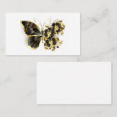 Gold Flower Butterfly met Black Orchid Plaatskaartje (Voorkant / Achterkant)