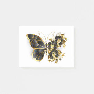 Gold Flower Butterfly met Black Orchid Post-it® Notes