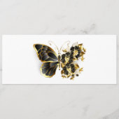 Gold Flower Butterfly met Black Orchid Programmakaart (Voorkant)