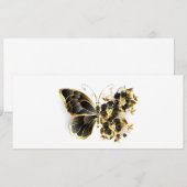Gold Flower Butterfly met Black Orchid Programmakaart (Voorkant / Achterkant)