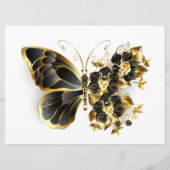 Gold Flower Butterfly met Black Orchid Programmakaart (Voorkant)