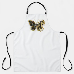 Gold Flower Butterfly met Black Orchid Schort
