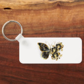 Gold Flower Butterfly met Black Orchid Sleutelhanger (Achterkant)