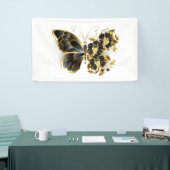 Gold Flower Butterfly met Black Orchid Spandoek (Beurs)