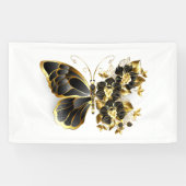 Gold Flower Butterfly met Black Orchid Spandoek (Horizontaal)