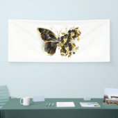 Gold Flower Butterfly met Black Orchid Spandoek (Beurs)