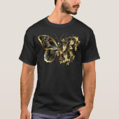 Gold Flower Butterfly met Black Orchid T-shirt (Voorkant)