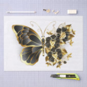 Gold Flower Butterfly met Black Orchid Tissuepapier (Craft)
