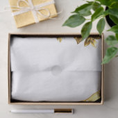 Gold Flower Butterfly met Black Orchid Tissuepapier (Geschenk)