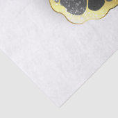 Gold Flower Butterfly met Black Orchid Tissuepapier (Detail)