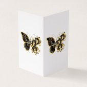 Gold Flower Butterfly met Black Orchid Visitekaartje (Buitenkant)